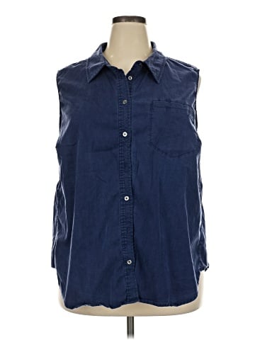 Universal Standard Sleeveless Button-Down Shirt (view 1)