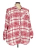 Catherines 100% Rayon Plaid Red 3/4 Sleeve Blouse Size 3X - photo 1