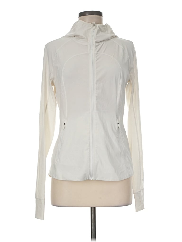 Pre-owned Lululemon Athletica Track Jacket In Ivory
