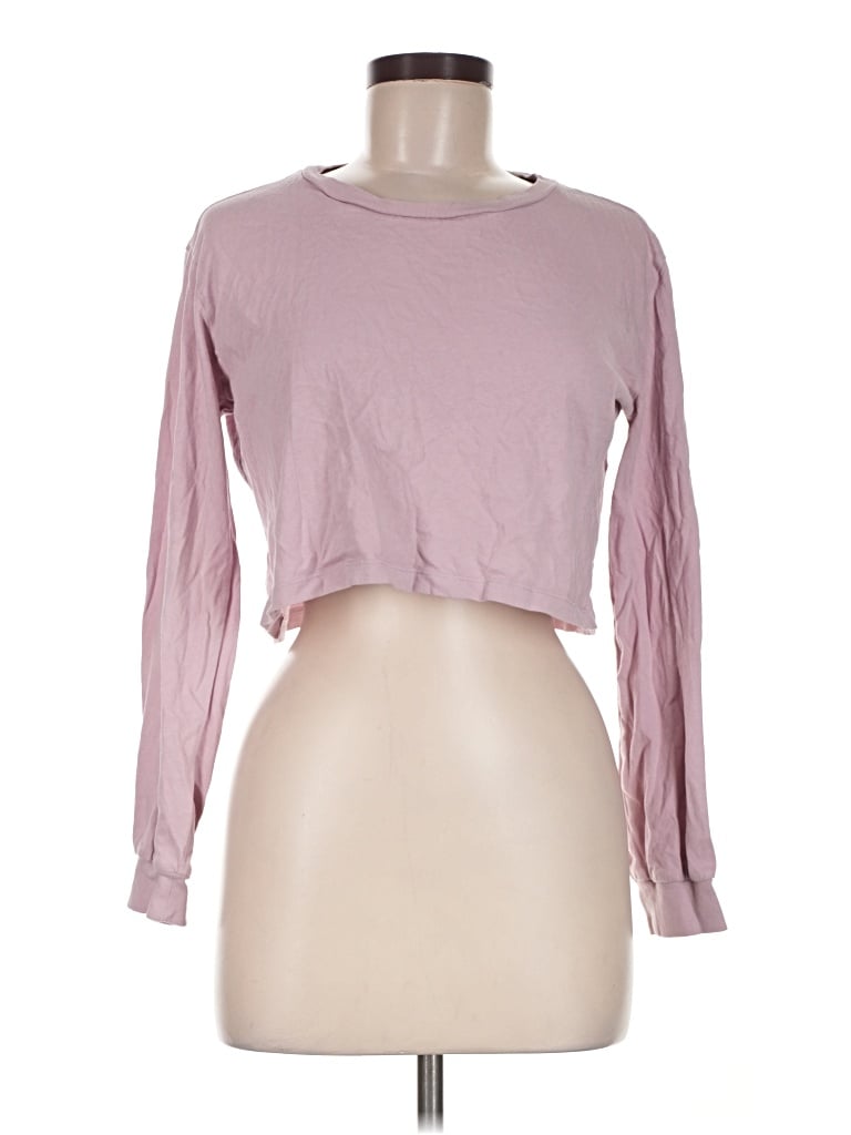Pre-owned Forever 21 Long Sleeve T-shirt In Pink