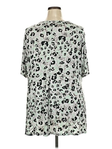 LOGO by Lori Goldstein Short Sleeve Blouse (view 2)