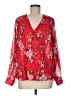 Kut from the Kloth 100% Polyester Red Long Sleeve Blouse Size M - photo 1