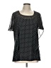 Notations Black Short Sleeve Top Size L - photo 1