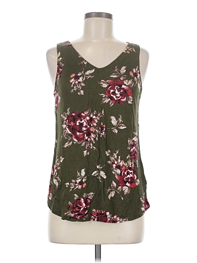 Pre-owned Papermoon Tank Top Green Halter Neckline Tops