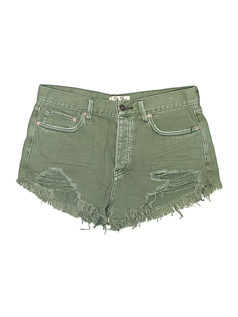 Pre-owned We The Free Denim Shorts In Green