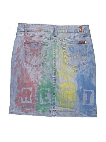 7 For All Mankind Denim Skirt (view 2)