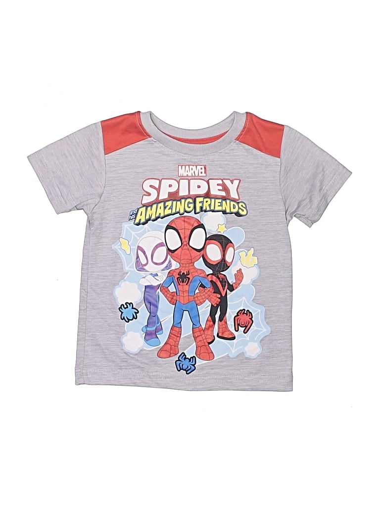 Pre-owned Marvel Kids' Short Sleeve T-shirt In Silver