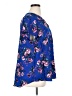 Torrid 100% Polyester Floral Blue Short Sleeve Blouse Size 1X Plus (1) - photo 4
