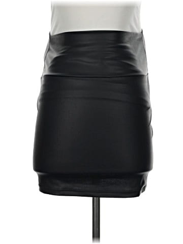 Two Hearts Maternity Faux Leather Skirt (view 2)