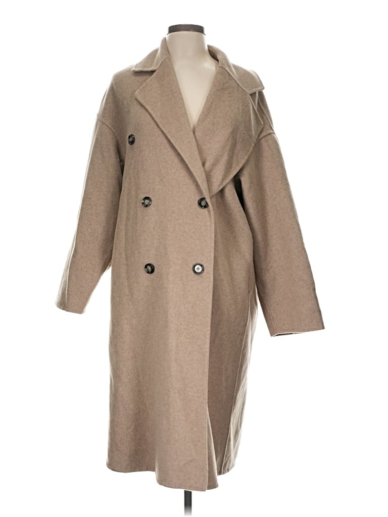 Pre-owned Mng Coat In Tan