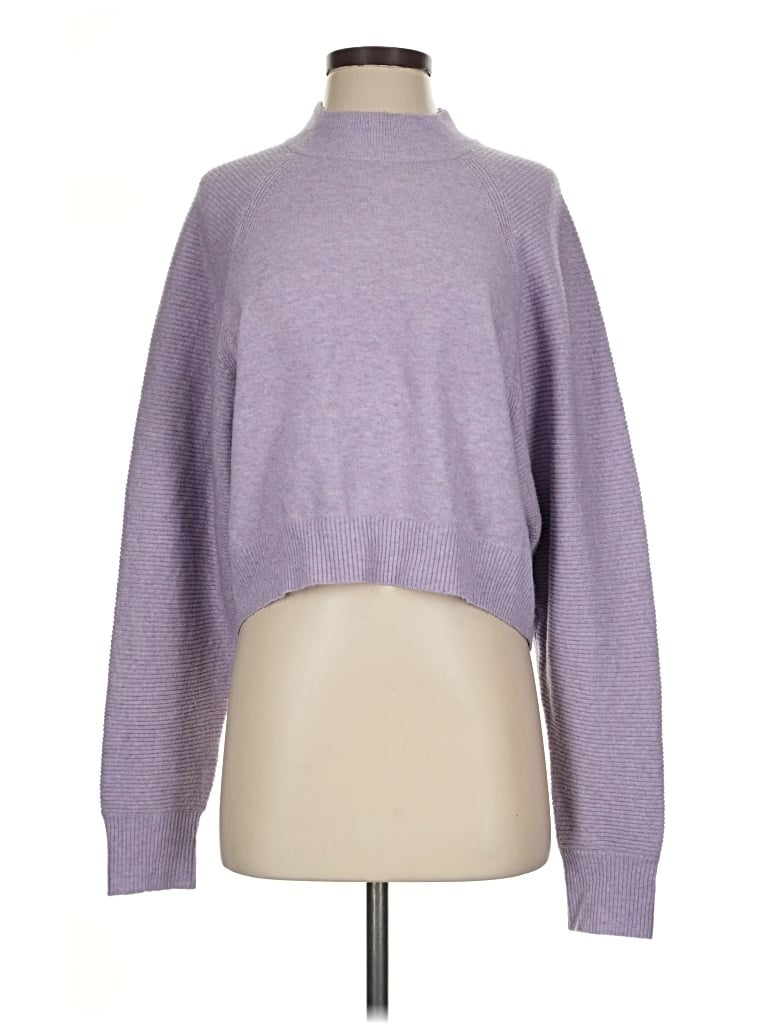 Pre-owned Express Turtleneck Sweater In Purple