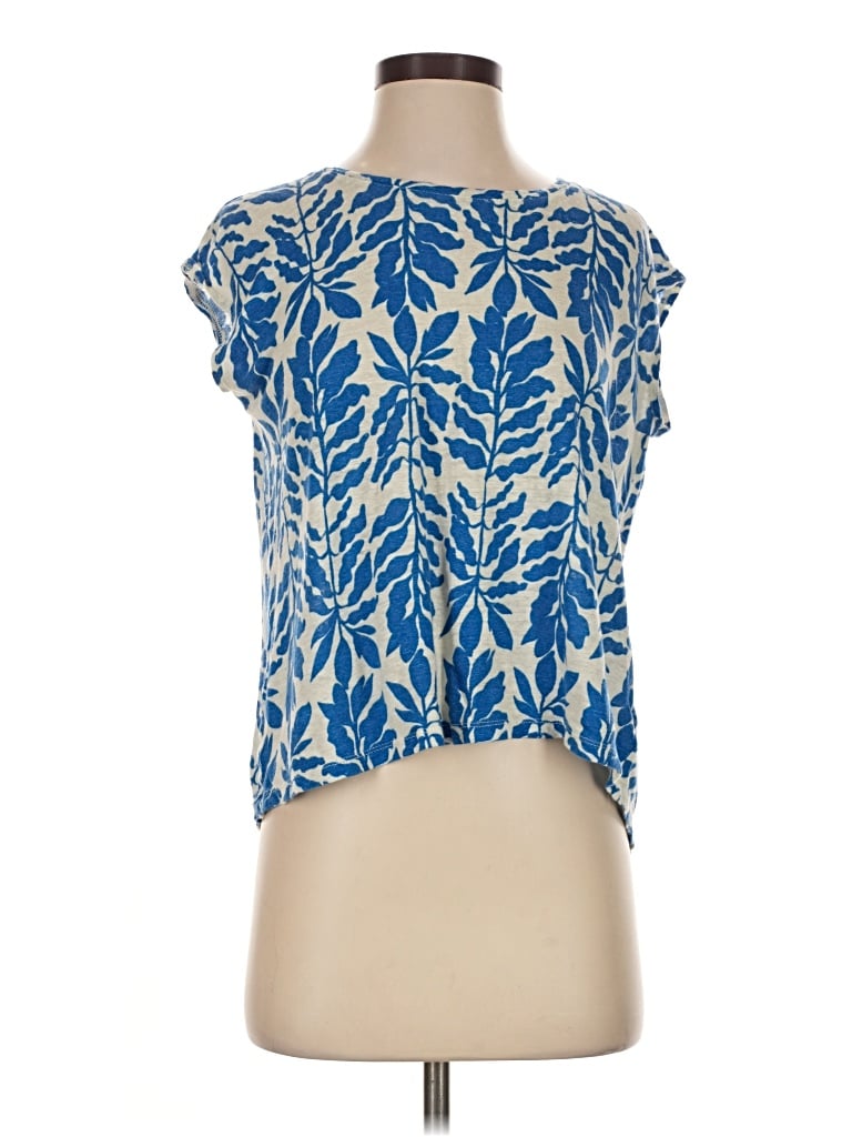 Pre-owned Rachel Zoe Tjx Short Sleeve Blouse In Blue