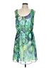 5/48 100% Polyester Tropical Green Cocktail Dress Size L - photo 1