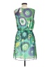 5/48 100% Polyester Tropical Green Cocktail Dress Size L - photo 2
