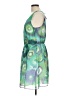 5/48 100% Polyester Tropical Green Cocktail Dress Size L - photo 5