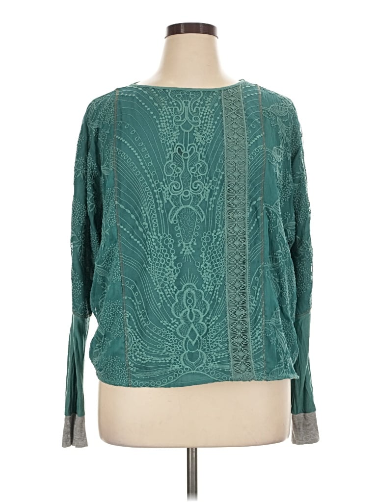 Pre-owned Tiny Long Sleeve Blouse In Teal