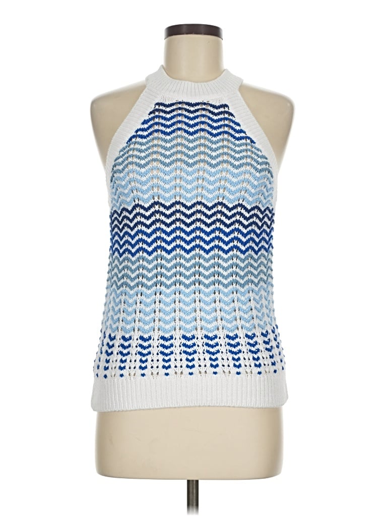 Pre-owned Ann Taylor Loft Sweater Vest In Blue