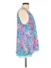 Lilly Pulitzer 100% Polyester Blue Sleeveless Blouse Size L - photo 4