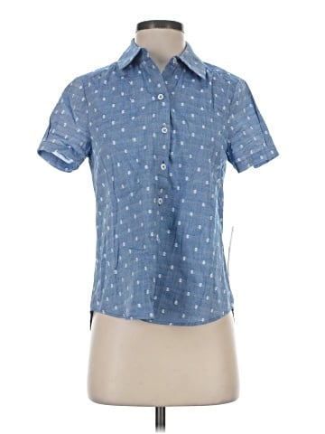 Pale Sky Short Sleeve Blouse (view 1)