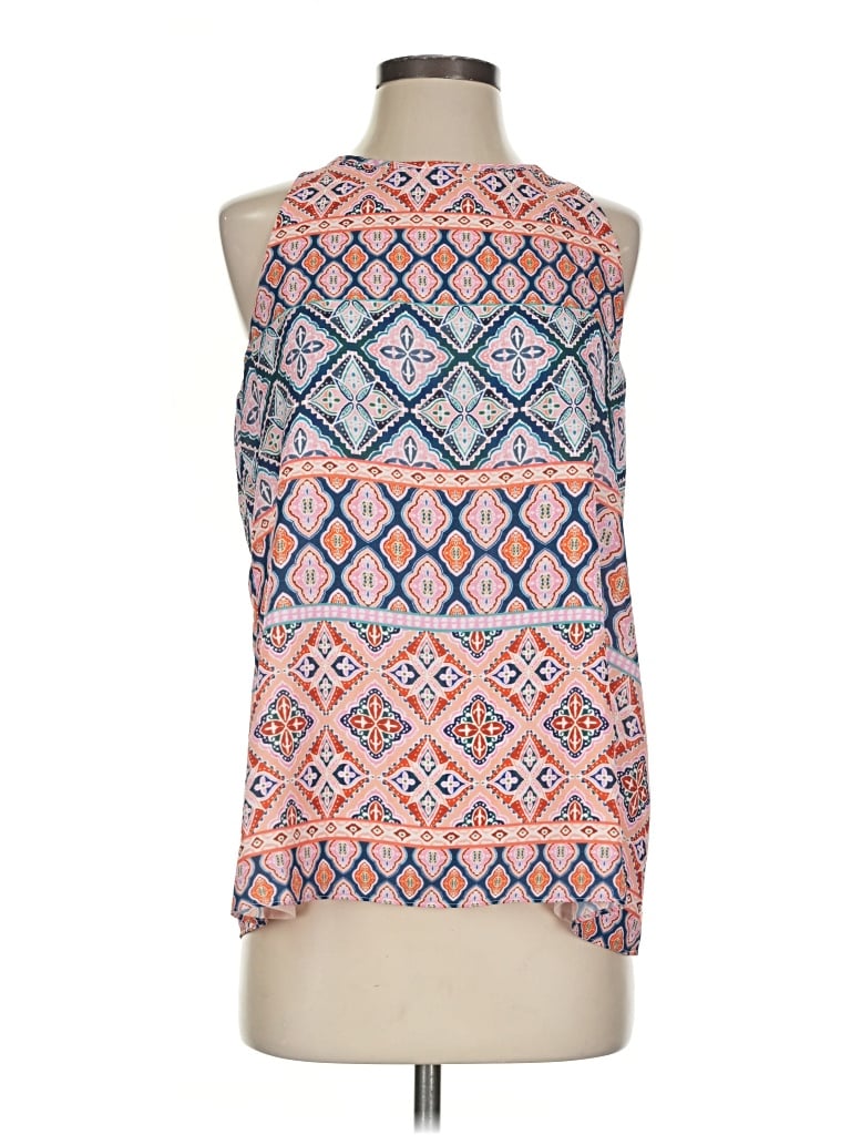 Pre-owned Adrienne Vittadini Sleeveless Blouse In Orange
