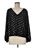 Velvet 100% Polyester Black Long Sleeve Blouse Size M - photo 1