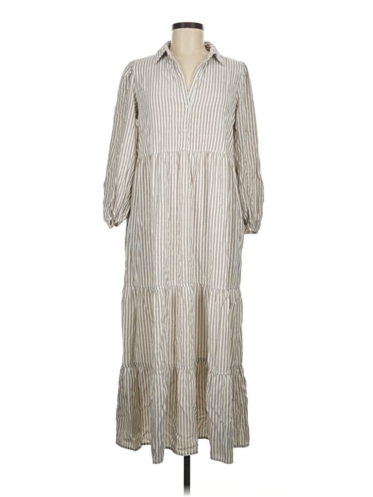 Pre-owned Max Studio Casual Dress In Ivory