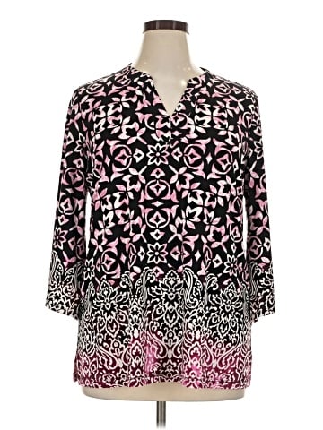 Susan Graver 3/4 Sleeve Blouse (view 1)