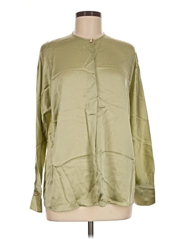 Vince. Long Sleeve Silk Top (view 1)