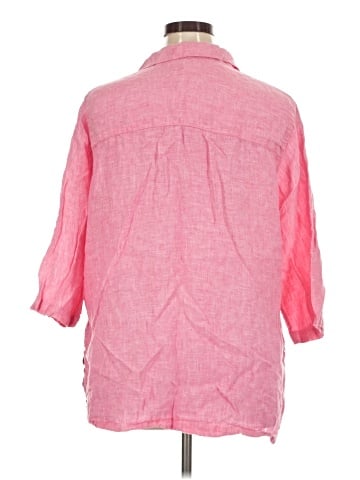 Sigrid Olsen 3/4 Sleeve Button-Down Shirt (view 2)