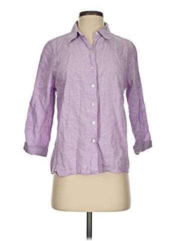 L.L.Bean 3/4 Sleeve Button-Down Shirt (view 1)