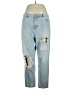 Missguided Hearts Blue Jeans Size 16 - photo 1