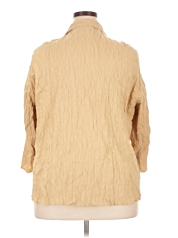 Fashion Bug 3/4 Sleeve Button-Down Shirt (view 2)