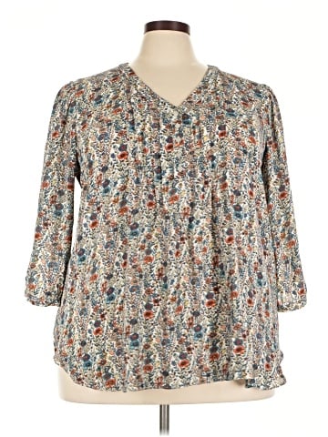 Rose + Olive 3/4 Sleeve Blouse (view 1)
