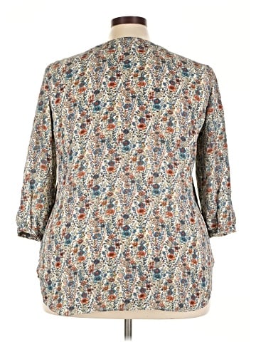 Rose + Olive 3/4 Sleeve Blouse (view 2)