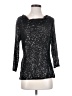 CeCe Silver 3/4 Sleeve Top Size S - photo 1