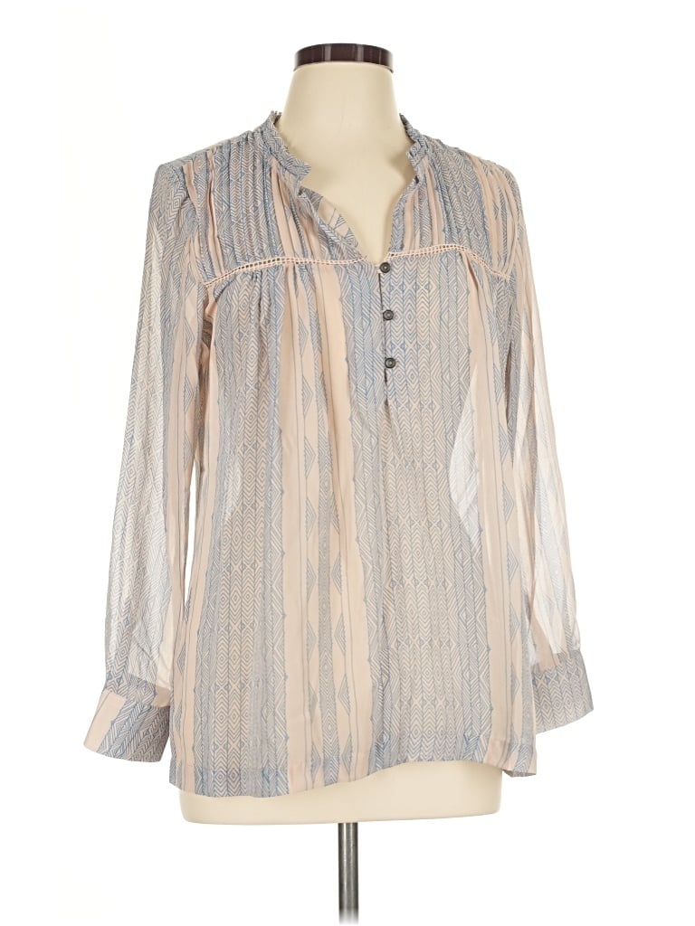 Pre-owned Dolan Long Sleeve Blouse In Ivory