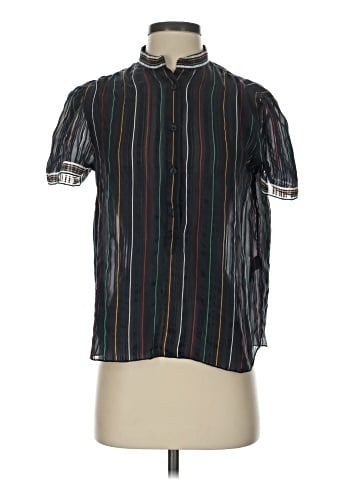 Rag & Bone Short Sleeve Silk Top (view 1)