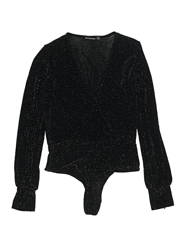Pre-owned Prettylittlething Bodysuit In Black