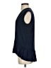 Tibi 100% Silk Solid Blue Sleeveless Silk Top Size 2 - photo 5