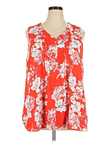 Rose + Olive Sleeveless Blouse (view 1)