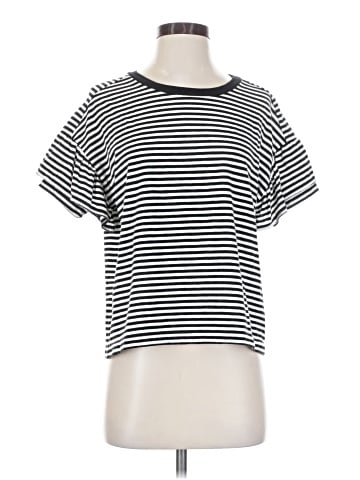 Madewell Ruffle-Sleeve Tee in Stripe (view 1)