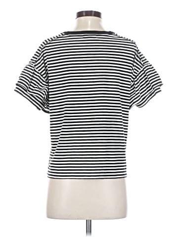 Madewell Ruffle-Sleeve Tee in Stripe (view 2)