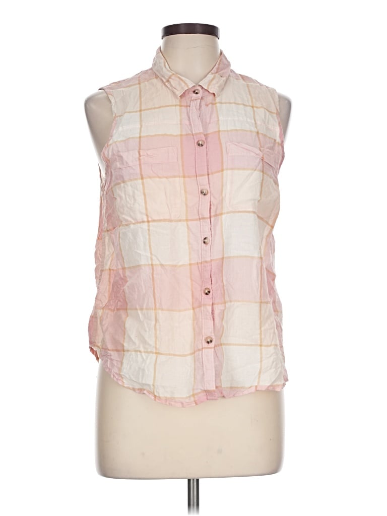 Pre-owned Toad And Co Sleeveless Button Down Shirt In Pink