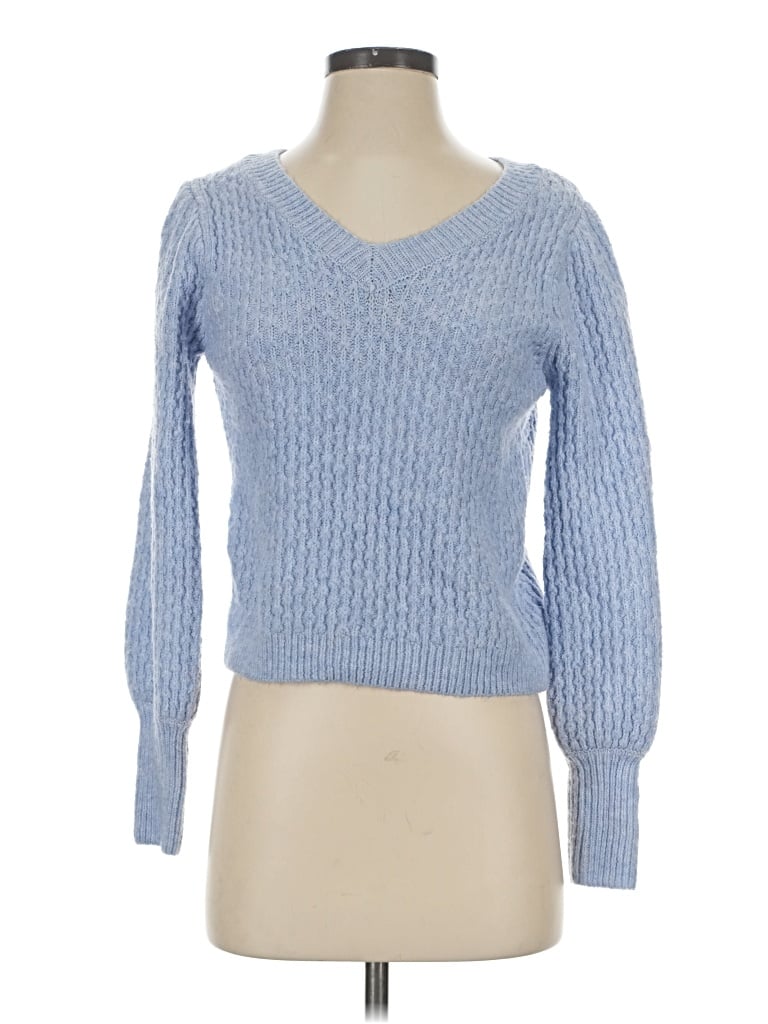 Pre-owned Hippie Rose Pullover Sweater In Blue