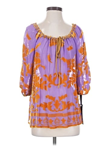 Hale Bob 3/4 Sleeve Silk Top (view 1)