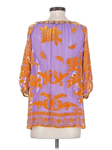 Hale Bob 3/4 Sleeve Silk Top (view 2)