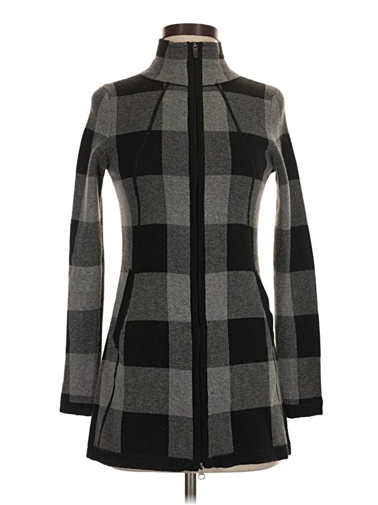 Pre-owned Adrienne Vittadini Coat In Gray
