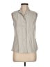 AKRIS Ivory Sleeveless Button-Down Shirt Size 8 - photo 1