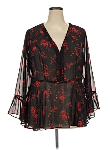 City Chic 3/4 Sleeve Blouse (view 1)