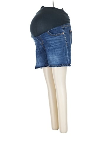 Indigo Poppy Denim Shorts (view 1)